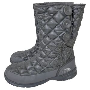 The North Face Quilted Mid-Calf Winter Boots in Dark Gray